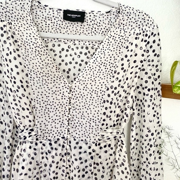The Kooples Polka Dot Button Front Mini Dress - Picture 5 of 14
